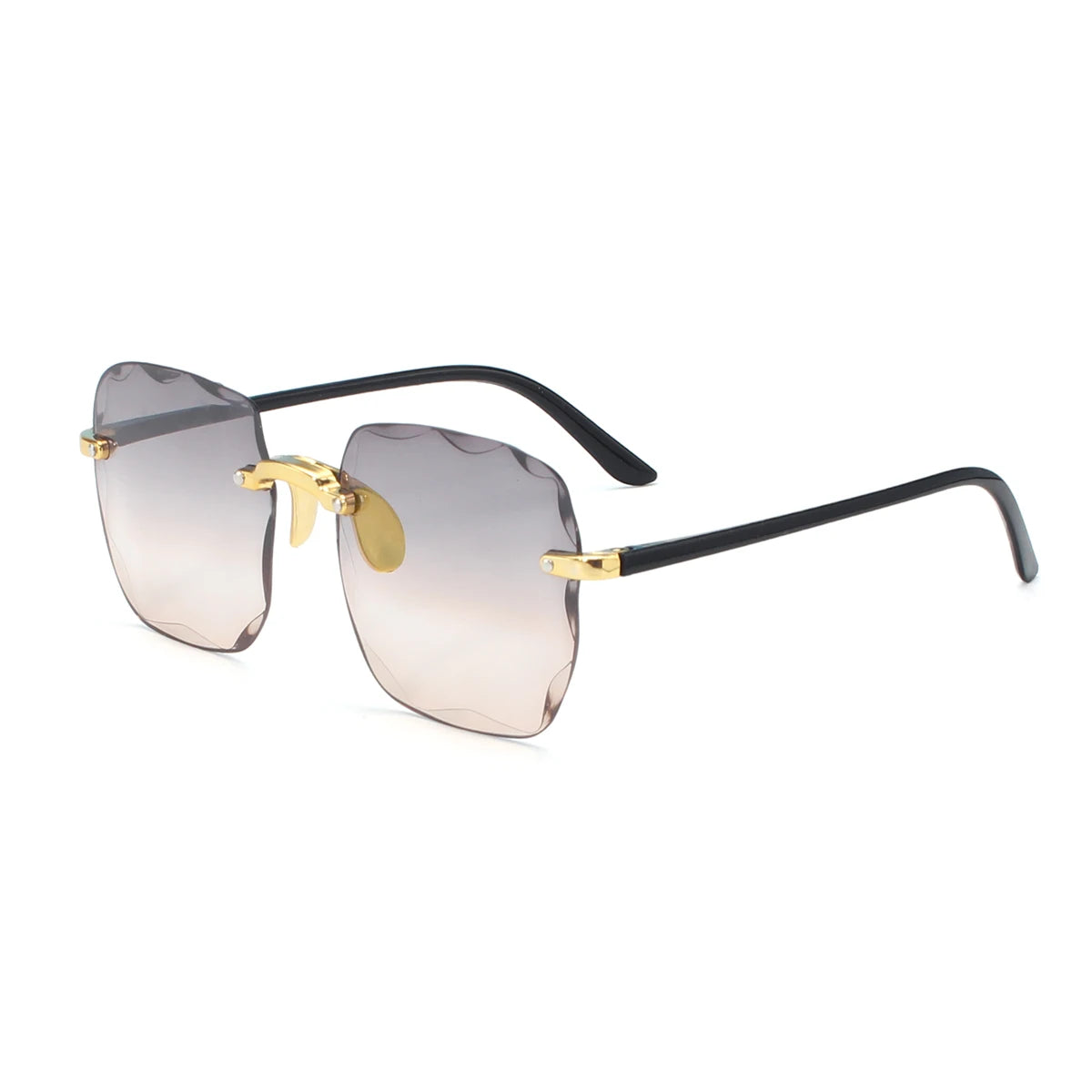 New Rimless Women's Sunglasses Fashion Gradient Lenses Sun Glasses Lady Vintage Pc Legs Classic Designer Shades Sunglasses