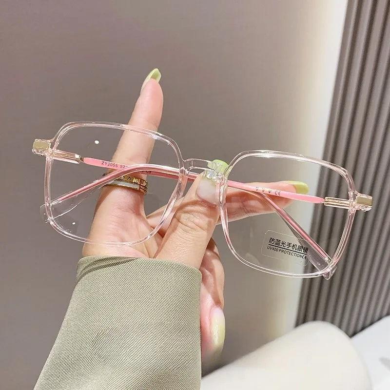 Photochromic Anti Radiation large frame Glasses Shades For Woman/Man Transition Eyeglasses Replaceable Lens