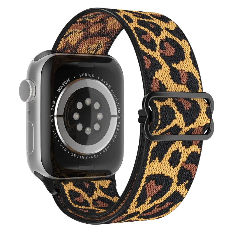 Scrunchie Strap for Apple watch Ultra 49mm band 45mm 44/46mm 41mm Adjustable Nylon Loop bracelet iWatch serie se 6 7 8 9 10 11