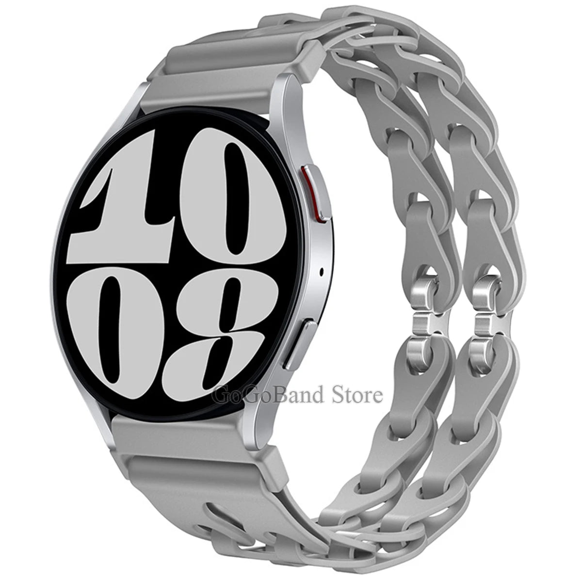 22mm 20mm Chain Strap for Samsung Galaxy Watch 7 6 5 4 6Classic Silicone Band for Huawei GT4 3Pro for Amazfit GTR 4/GTS Bracelet