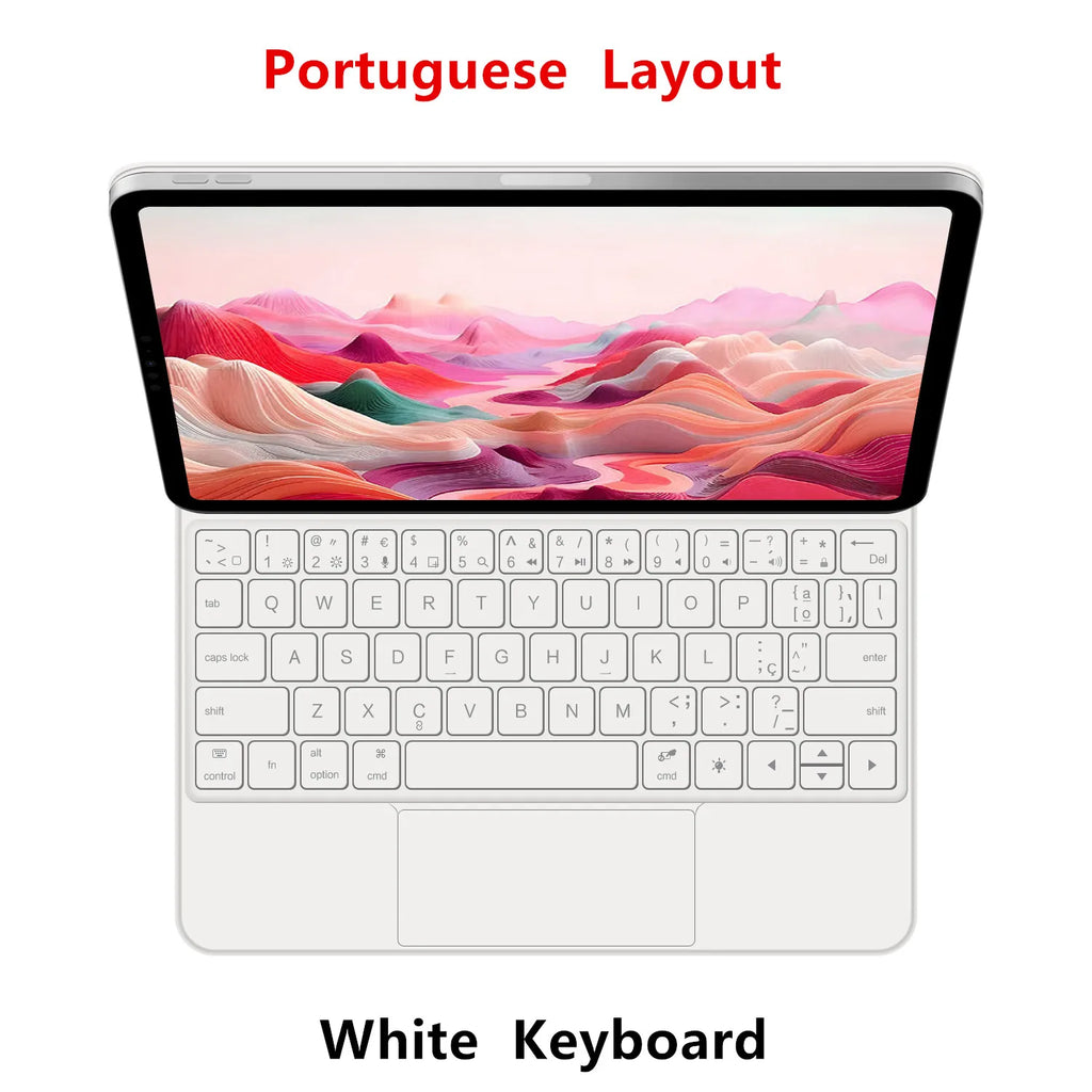 Magic Keyboard Folio For Xiaomi Pad 7 2024 Mi Pad 7 8 Pro 11.2" Tablet Smart Case for Xiaomi Pad 8 Spanish German keyboard cover