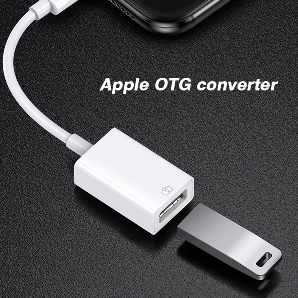 Byscoon USB 3.0 OTG Adapter Cable For iPhone 14 13 12 11 Pro Max Xs XR 7 8 Plus Lightning to USB Camera Adapter Cable Converter