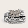 Elegant Beautiful Lace Waist Belt White Floral Leather Lace Waistband Decor Accessory Gift Casual Waist Strap All-match