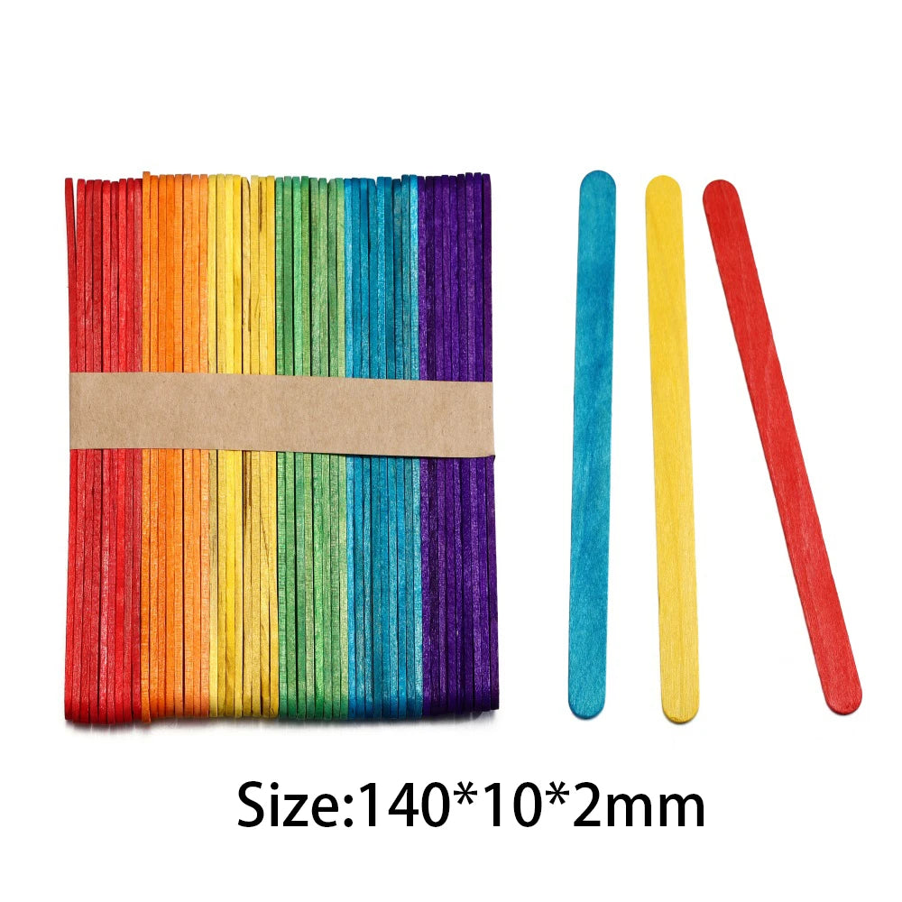 50/100/150Pcs Resin Tool Epoxy Stirring Stick Popsicle Ice Cream Stick Handmade DIY Resin Mold Wood Ice Pop Sticks Making Tools