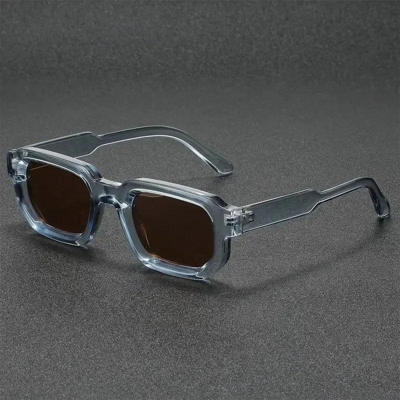 New Men Vintage Rectangle Frame Sunglasses Fashion Women Sun Glasses Luxury Brand Design Goggles UV400 Shades Eyewear