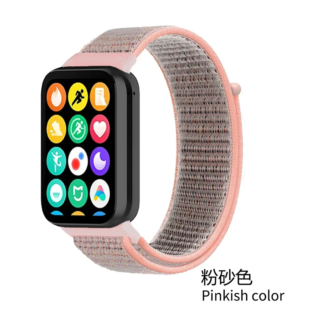 Nylon Strap for Xiaomi Mi Band 9/8 Pro Breathable Replaceable Bracelet Wristband Correa Redmi Watch 4/5/6 Watchband Accessories