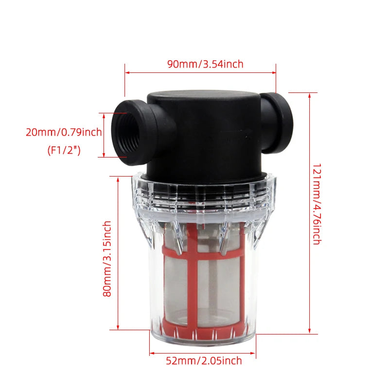 Garden Watering Filter 1/2'' 3/4'' 1'' Plastic Irrigation System Impurity Prefilter Aquaculture Household Water Pipe Filter