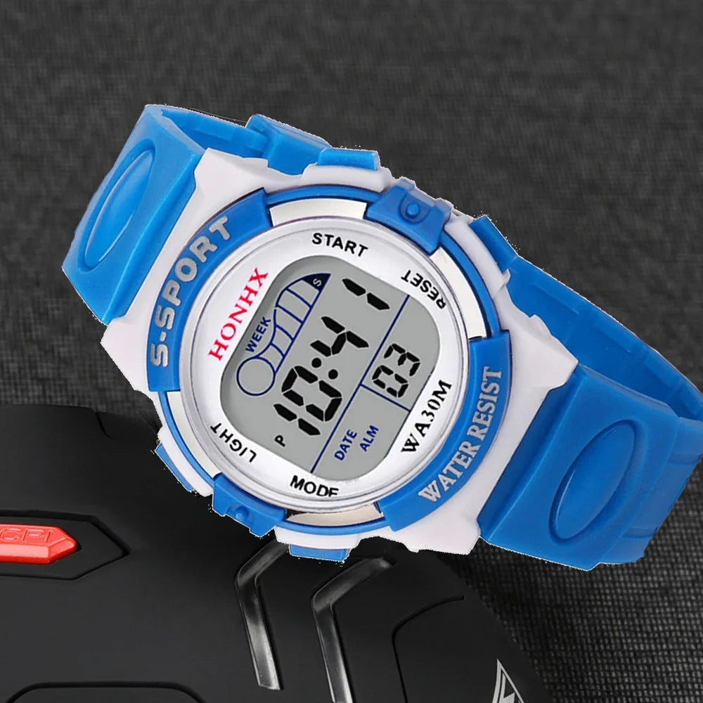 Waterproof Children Boys Digital LED Sports Watch Kids Alarm Date Watch Gift Children Casual Watches Bracelet