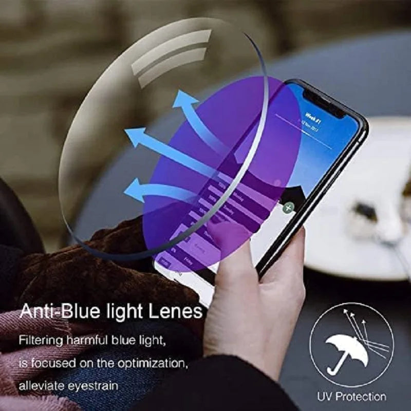 New Diamond-cut Bifocal Progressive Reading Glasses Men Blue Light Blocking Multifocal Eyewear Ultralight Rimless Eyeglasses