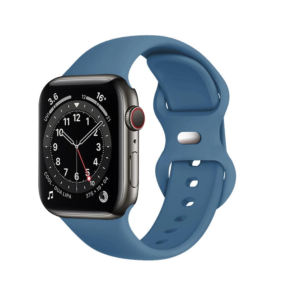 Silicone Strap for Apple Watch Band Ultra 49mm 45/44/42mm Watchbands 41/40mm iwatch Rubber Sport Bracelet on iWatch Series 76543