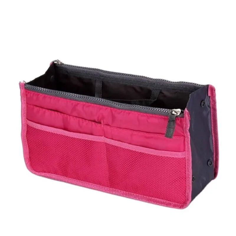 Organizer Insert Bag Women Nylon Travel Insert Organizer Handbag Purse Large Liner Lady Makeup Cosmetic Bag Cheap Female Tote