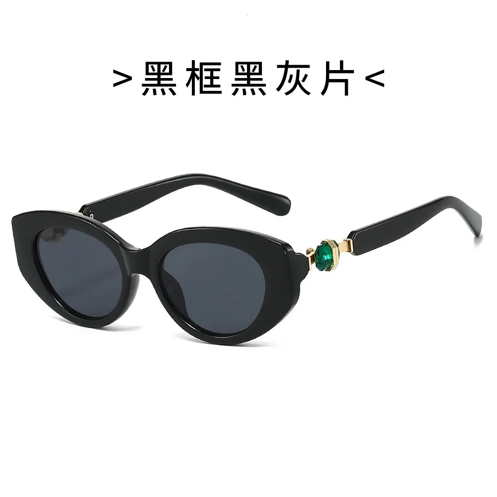 New Vintage Cat Eye Sunglasses for Women Men Brand Oval Sun Glasses Female Eyewear Oculos De Sol for Male Female Eyeglasses