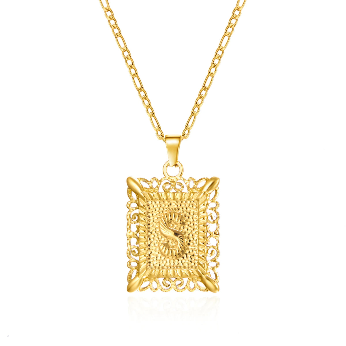 Stainless Steel Initial Letter Necklace For Women Men 2025 New Stylish Square Pendant Necklace Birthday Party Jewelry Gifts