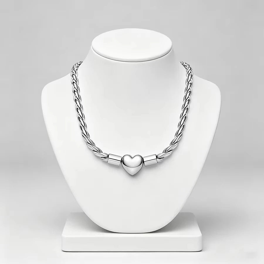 S925 Silver Life Tree Ball shaped Gold Heart Thread Necklace Suitable for Women's Daily Wear DIY Exquisite Jewelry Gifts
