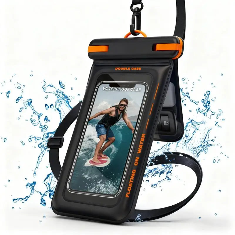 [TG820]Waterproof Phone Pouch Double Space, Floating Waterproof Phone Case With Lanyard For  17 Pro Max 16 15 14 S26 S25