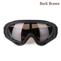 DIZETION 1Pc Winter Windproof Skiing Glasses Goggles Outdoor Sports Eyewear Glasses Ski Dustproof Lens Frame Sunglasses