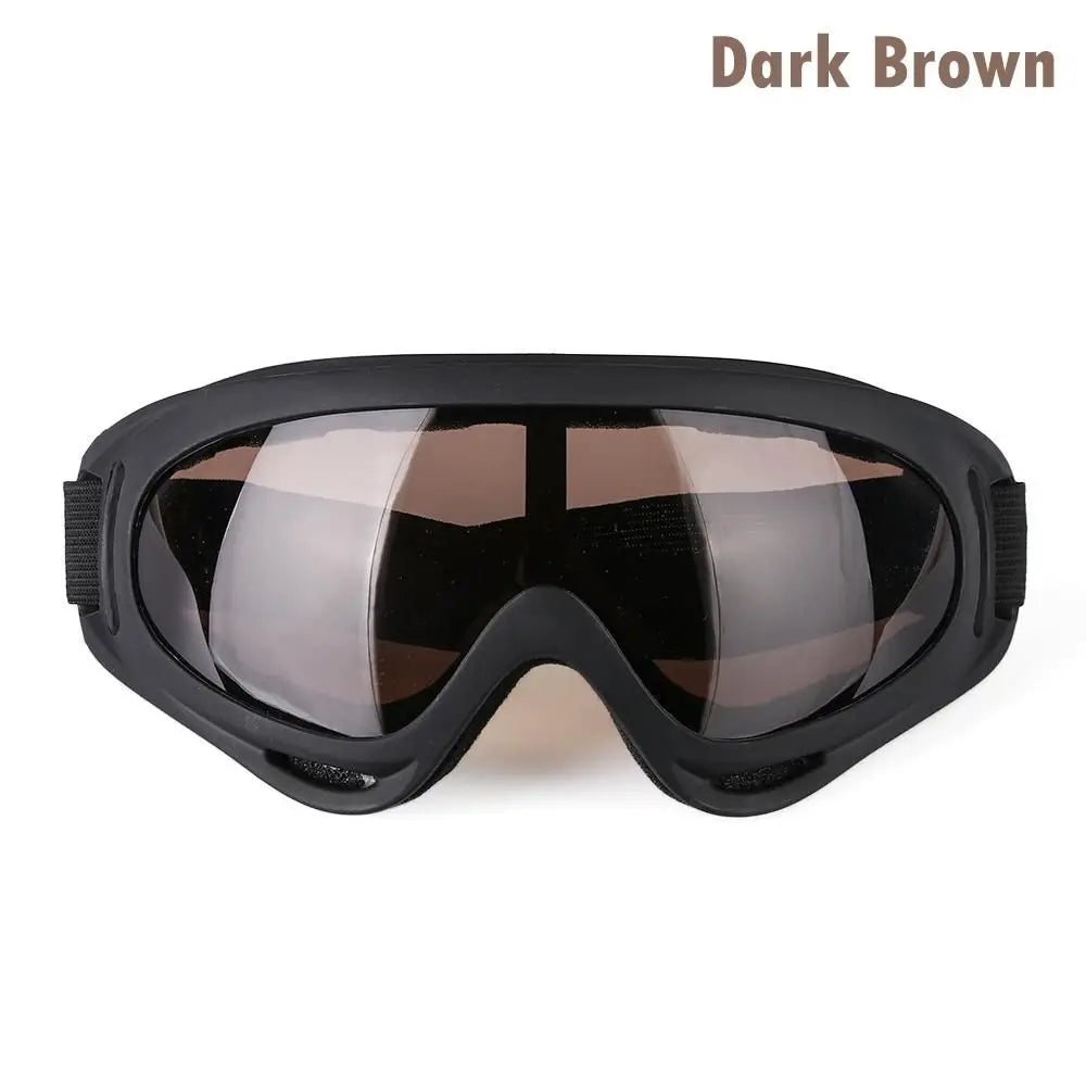 DIZETION 1Pc Winter Windproof Skiing Glasses Goggles Outdoor Sports Eyewear Glasses Ski Dustproof Lens Frame Sunglasses