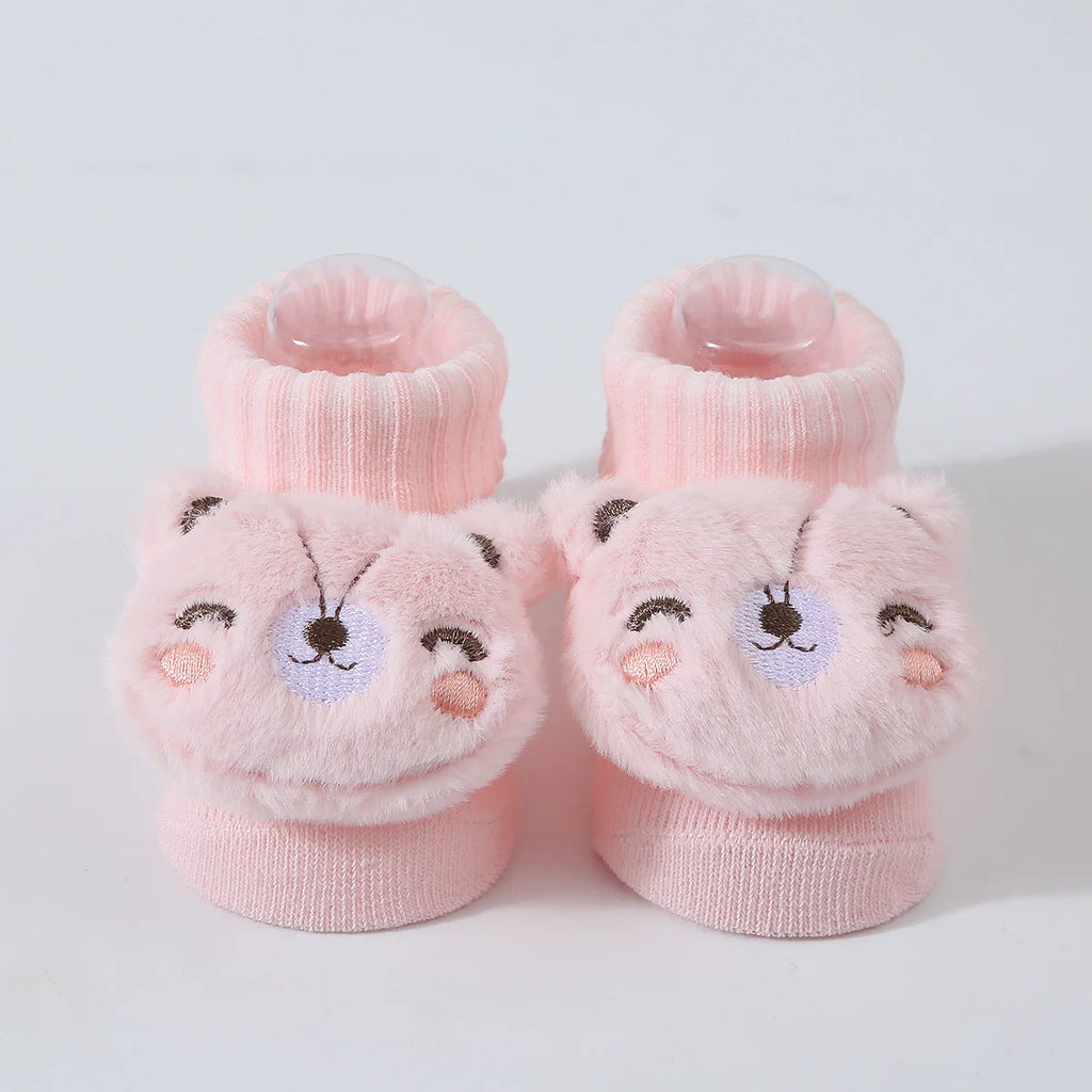 Baby Socks Spring and Autumn Soft Cotton Newborn Baby Socks in The Tube Cartoon 3D Doll Infant Boys Girls Socks 0-6 Months