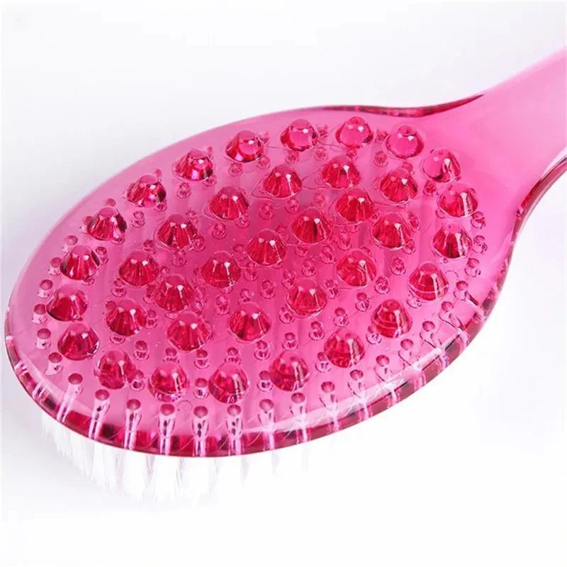 1Pc Long Handle Bath Brush Soft Hair Bath Brush Back Ball Brush Bathroom Body Brushes Mud Back Scrubber Shower Massage Brushes
