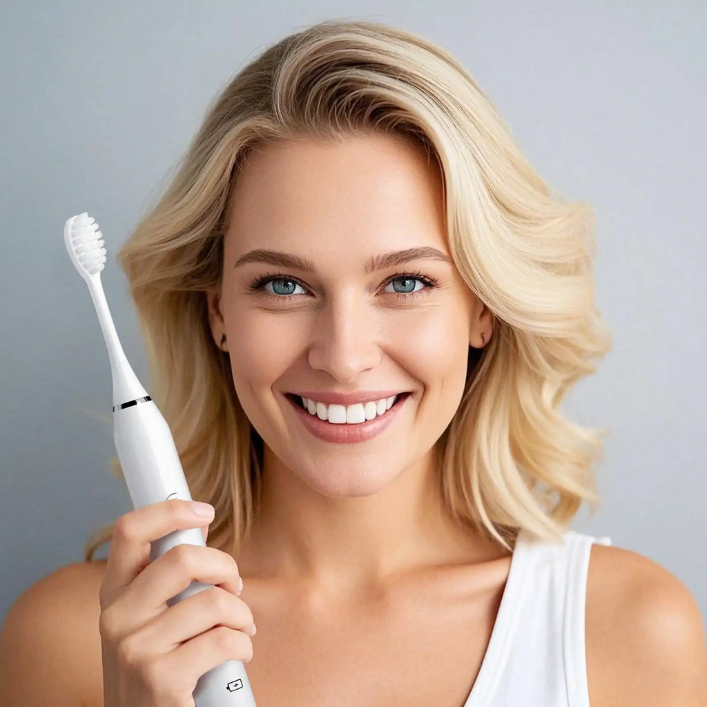 1PC Electric Toothbrush With 8 Replaceable Toothbrush Heads, A Wall-Mounted Bracket And A Dust Cover, USB Charging, 5-Speed Intelligent Cleaning Mode, Toothbrush Body, 7-Level Waterproof, Personal Oral Care Equipment Power To