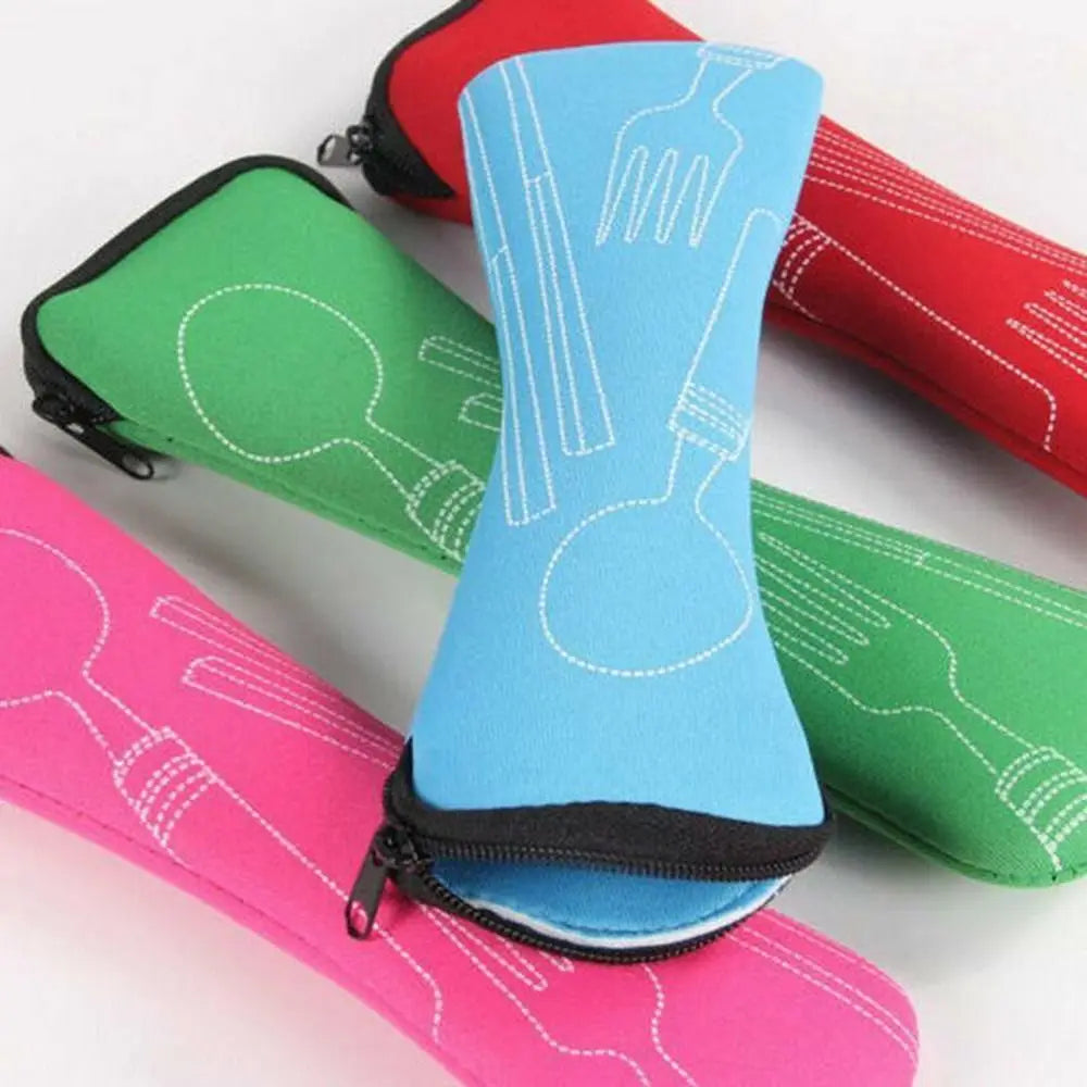 Travel Packaging Tableware Bag Picnic Portable Tableware Case Without Dinnerware Cutlery Bags Picnic Fork Spoon Storage Box
