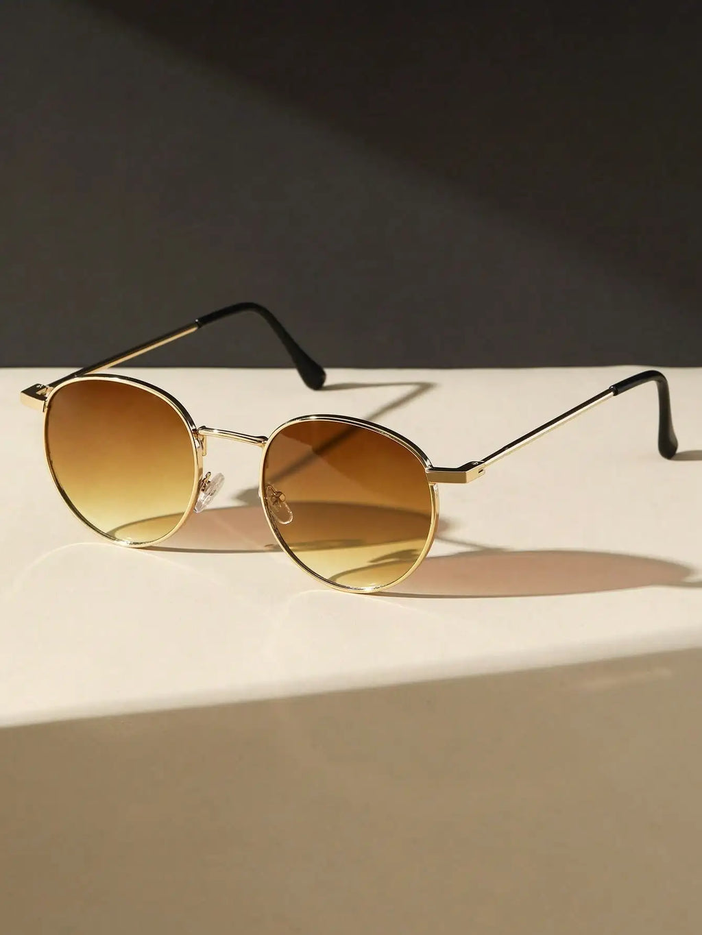1/2PCS Women Sunglasses, Irregular Solid‑Color Copper Full‑Frame, UV Protection Minimalist Fashion Shades for Daily Wear