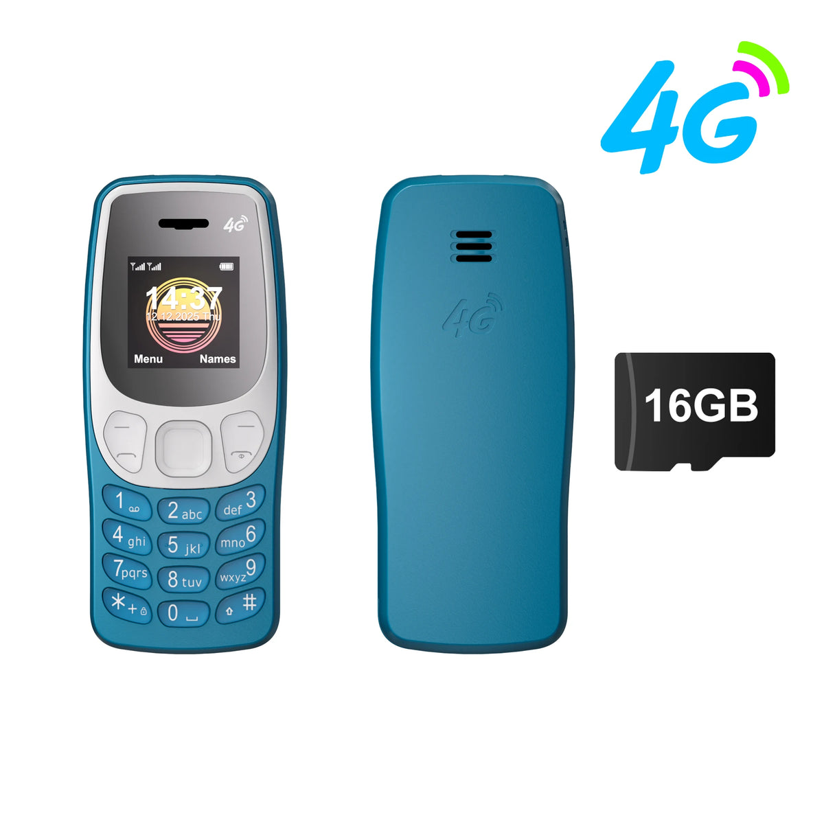 SERVO BM80 4G LTE Super Small Feature Phone Dual SIM Standby Auto Call Recording Speed Dial Blacklist 0.85" Backup Mobile Phone