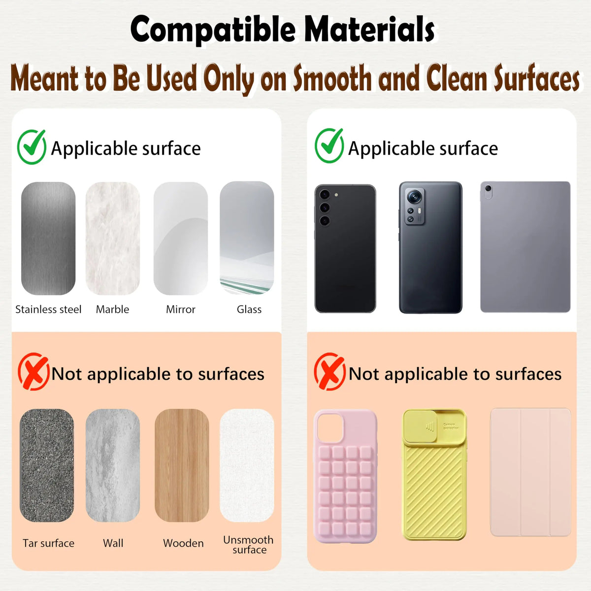 Silicone Suction Cup Phone Holde Multifunctional Fixed Anti-slip Mobile Fixture Double Sided Detachable Phone Rubber Sucker Pad