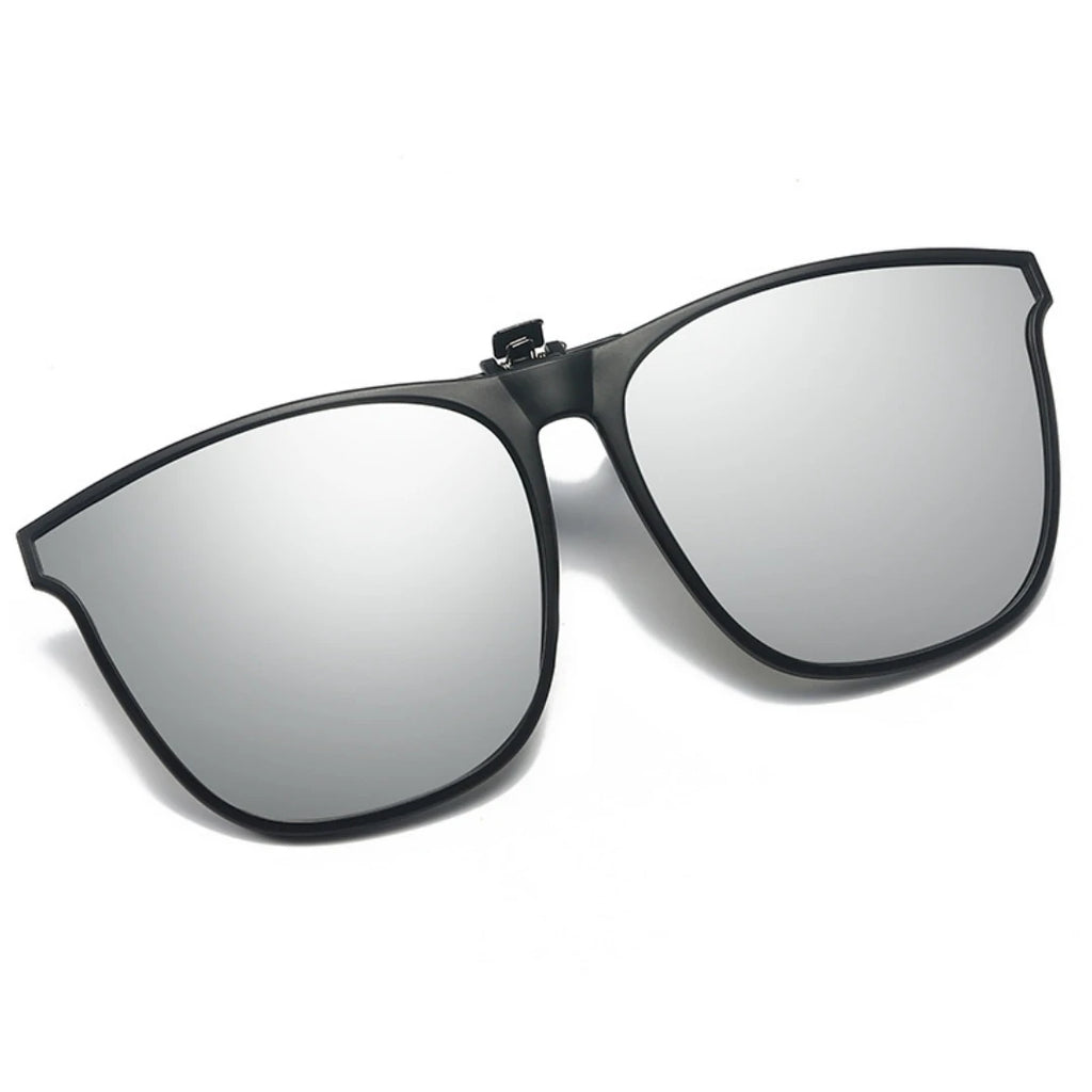 A Pair of New PC Clip Sunglasses for Outdoor Fishing and Driving. Clip Sunglasses for Day and Night Use.