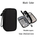 Home Office Cable Organizer Bag, Portable Travel Digital Storage Case for USB Charger Headset