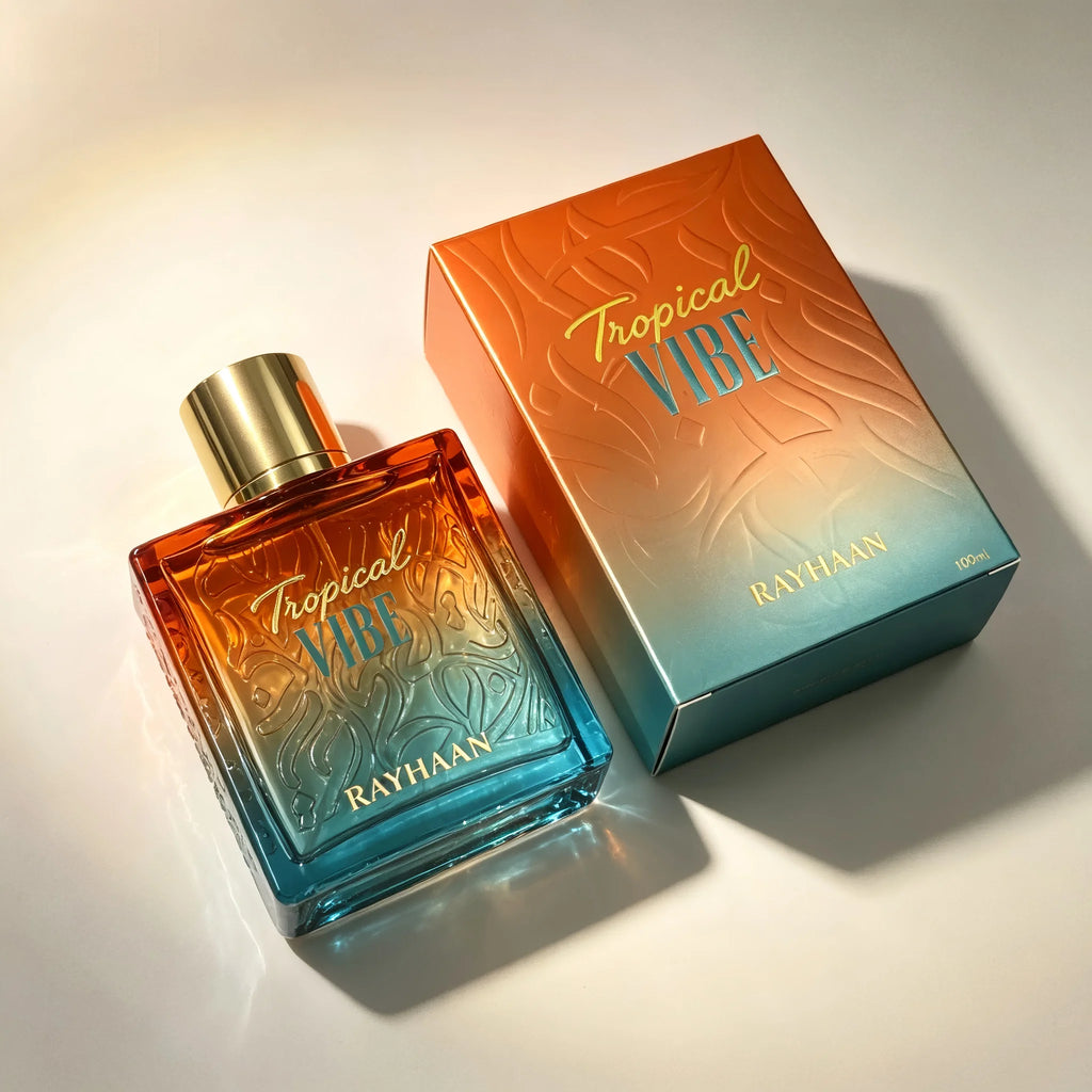 Tropical Vibe by Rayhaan 100ml/3.4oz Eau de Parfum, Unisex Gift Fragrance with Warm Coconut & Exotic Floral Scent
