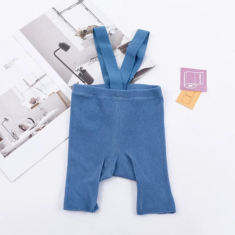 2026 Spring Summer Baby Shorty Tights New Soft Cotton Knit Kids Children Boy Girl Shorts Suspenders Tights