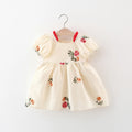 Baby Girl Dresses Summer Floral Embroidery Bubble Sleeve Girls Dresses Cute Girls Princess Dresses Baby Clothes Girl
