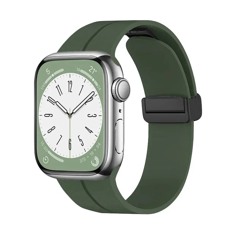 Magnetic Strap For Apple watch ultra band 44mm 45mm 49mm 40mm 41mm 42mm 38mm 45 mm Silicone Bracelet iWatch Series 7 8 se 6 5 3