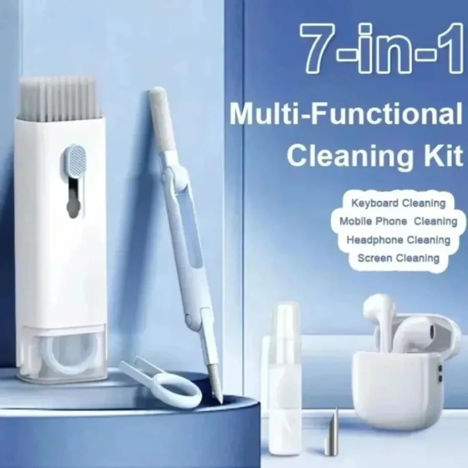 7 In 1 Multifunctional Cleaning Tool Mobile Phone Screen Cleaning Laptop Keyboard Cleaning Brush Bluetooth Headset Cleaning Pen