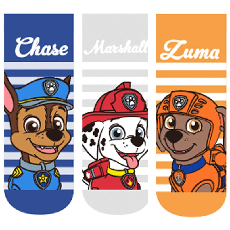 6PCS=3pairs Genuine Paw Patrol Spring Summer Autumn Baby Cotton Sock Kids Socks Chase Skye Children Birthday Gift for Age 3-7Y