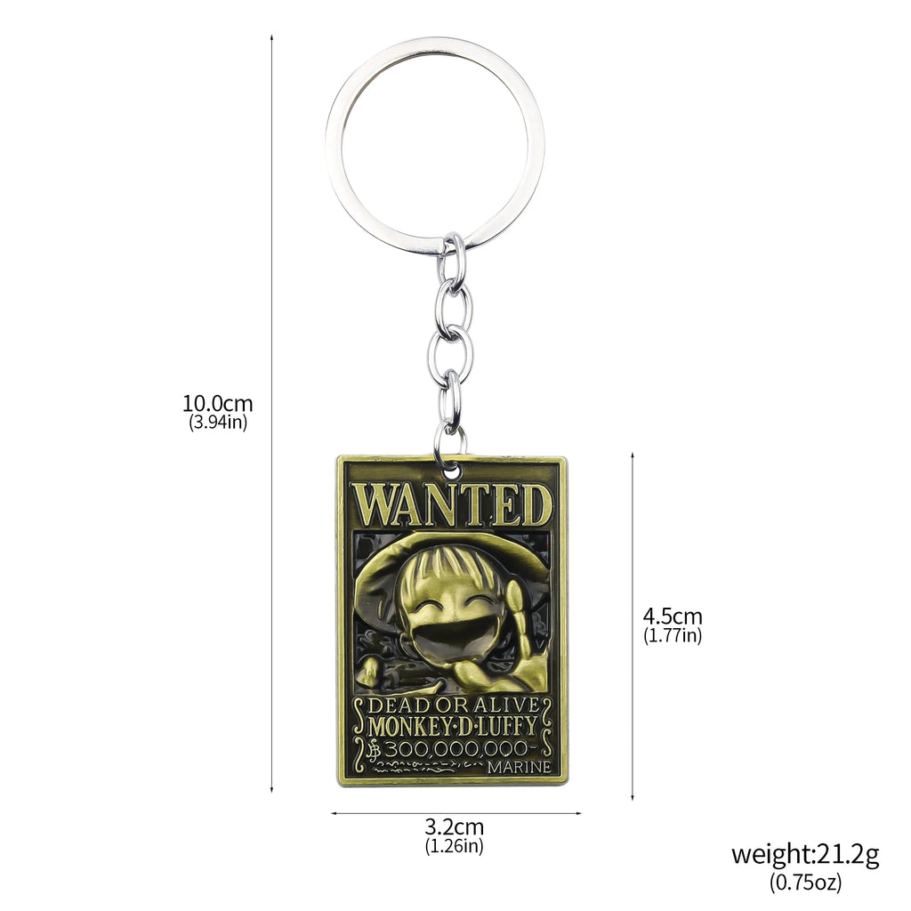 One Piece Luffy Straw Hat Keychain Rotatable Zoro Skull Metal Pendant Role-Playing Decorative Accessories Fan Jewelry Gift