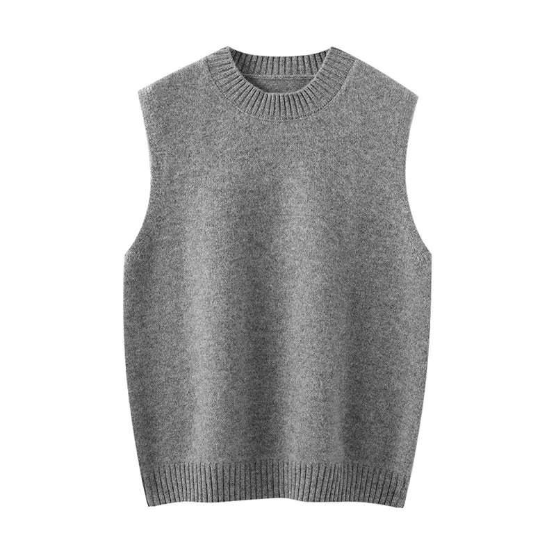 WinvyNee 2025 Women's Wool Vest O Neck Clothing Casual Warm Outerwears Waistcoat Ladies Tops Knitted Sweaters Autumn C1002050