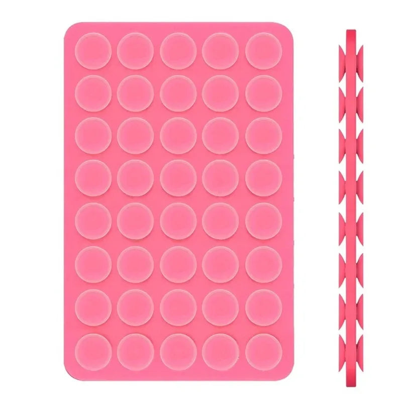 Double Side Silicone Suction Pad for Mobile Phone Fixture Suction Cup Adhesive Silicone Rubber Sucker Pad for Fixed Pad