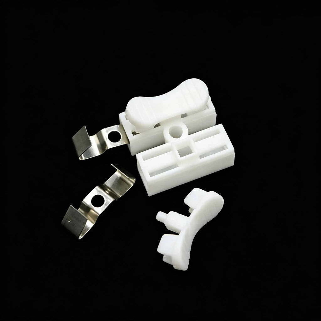 50/100Pcs 2Pin Push Quick Connect Terminal Block,Screw-Free Spring Clamp Connector,White Steel Contact for Industrial Wiring