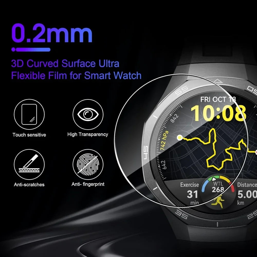 1-5pcs Tempered Glass for Huawei Watch GT5 41mm 46mm Anti-Scratch Screen Protector Film for Huawei Watch GT5 Pro 42mm/46mm