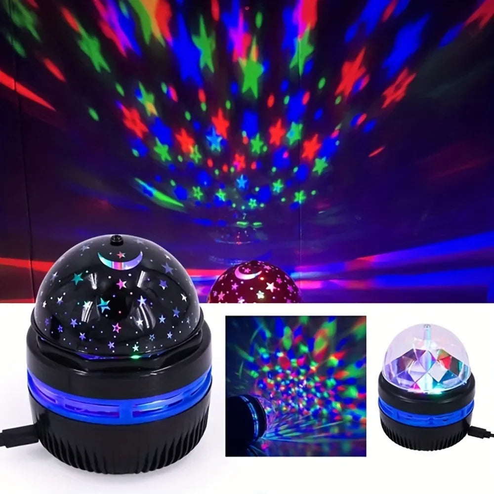 RGB Galaxy Aurora Projection Lamp USB Powered Remote Control Auto Rotate Star Night Light For Bedroom Home Theater Ornament
