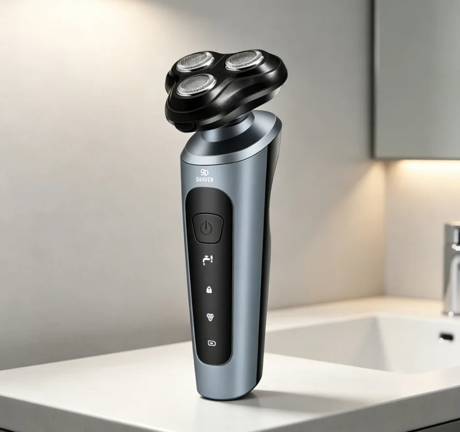 Waterproof Electric Shaver,HTMCK Wet & Dry Shaving, USB Charging, Portable for Travel, Business Trip & Daily Home Use