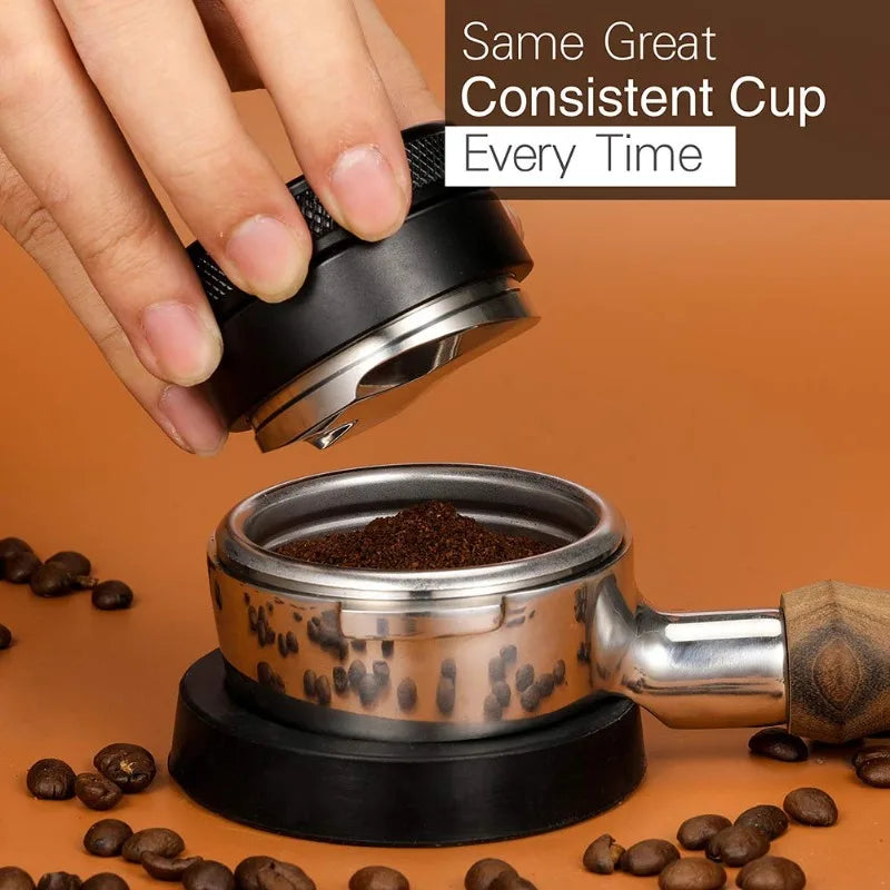 Hot Selling 51/53/58mm ABS Coffee Distributor, Coffee Machine Handle, Aluminum Alloy Base,Distributor Hammer,  Adjustable Height