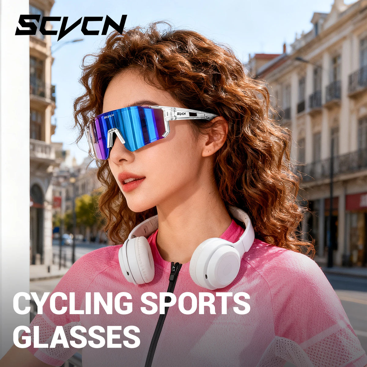 SCVCN Fashion Cycling Glasses Bike Baseball Sunglasses for Men UV400 Sports MTB Outdoor Goggles Bicycle Women Sunglasses Riding