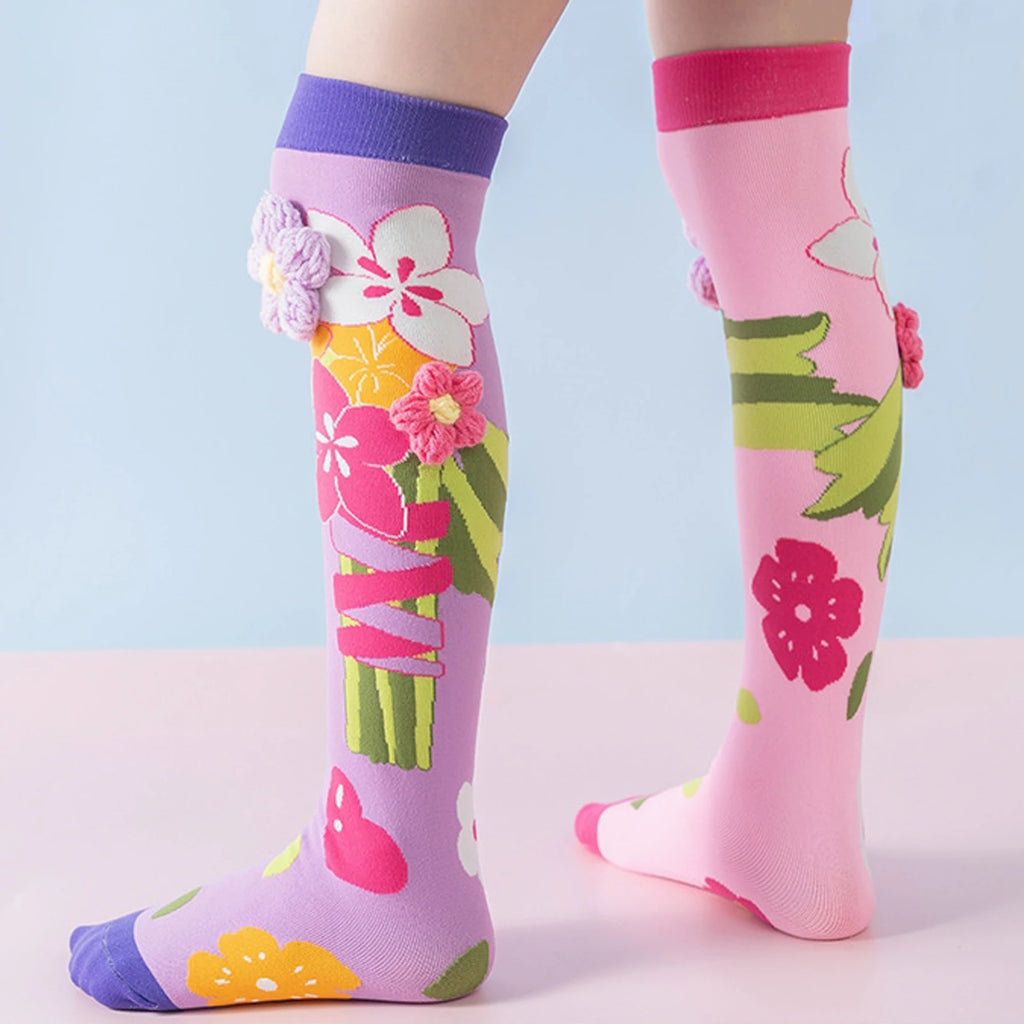 Cartoon Dog Rabbit Girls Boys Stockings Funny Penguin 3D Kids Socks Party Festival Children Long Socks Knee-high Socks
