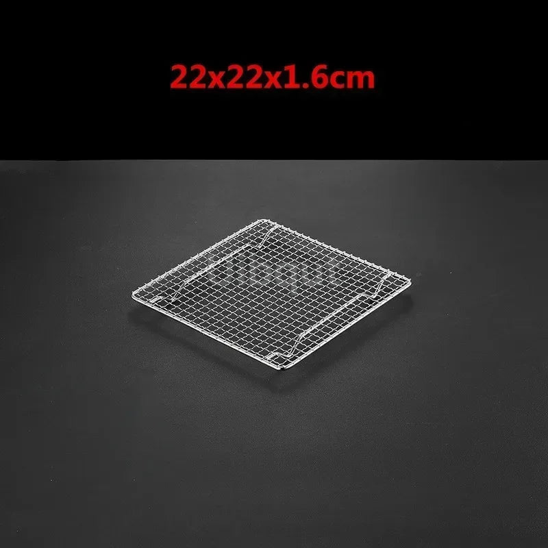 square bbq net rack meshes stainless steel 304 BBQ grill Mesh Rectangular Baking rack with Foot leg Drainage Cake Drying Frame