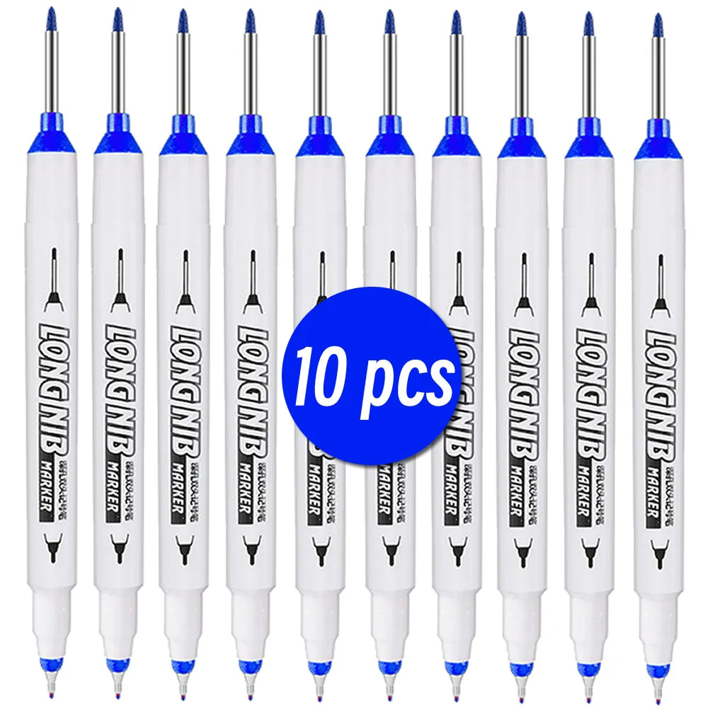 20mm Double-Tip Deep Hole Long Head Nib Markers For Metal Pen Waterproof Bathroom Woodworking Decoration Multi-Purpose
