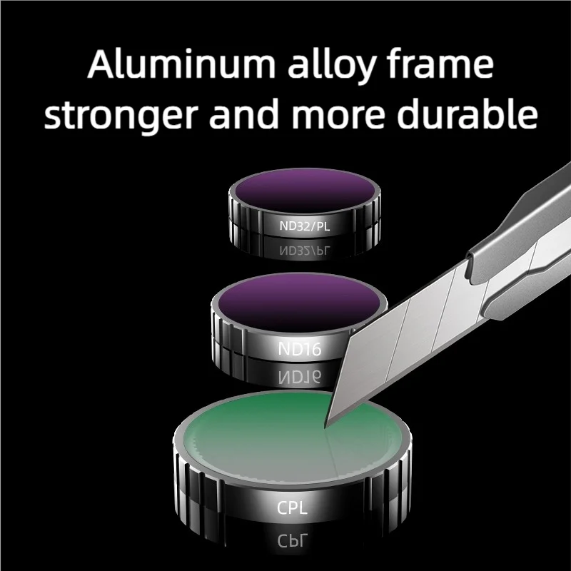 Ronkoen ND CPL Filter for DJI OSMO Action4/5Pro Action Camera Accessories CPL ND8 ND16 ND32 Lens Set Aluminium Alloy Frame