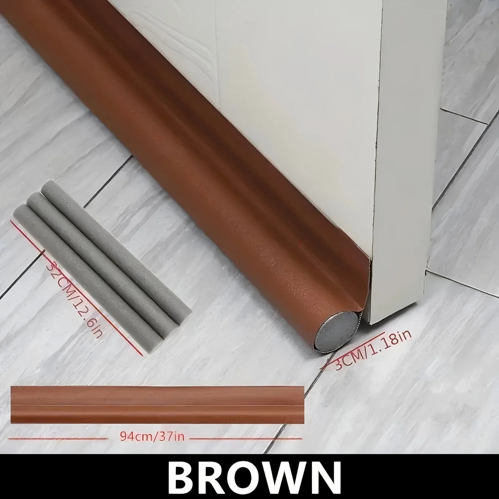 Door Draft Stopper Adjustable Under Door Seal Strip Weatherproof One Side Gap Blocker Foam Weatherstrip for Cold Air Prevention